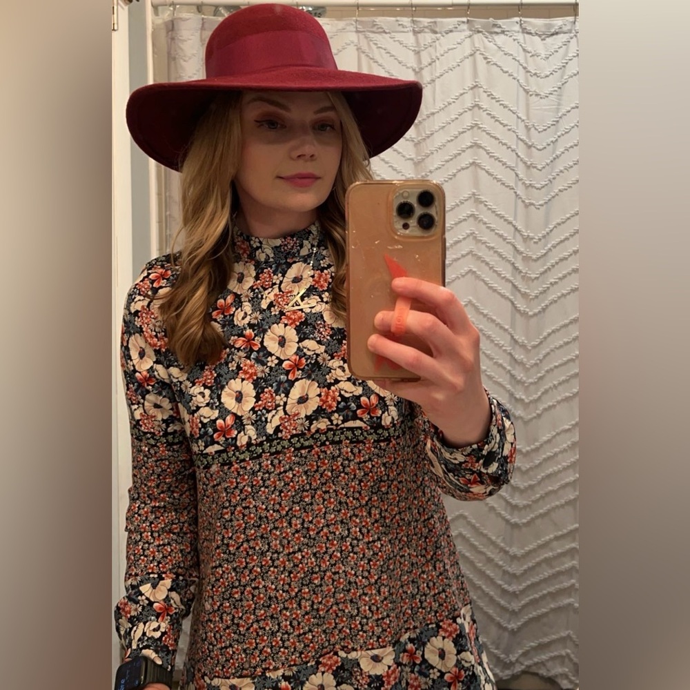 Schitts Creek Alexis Dress, similar hat and “A” necklace